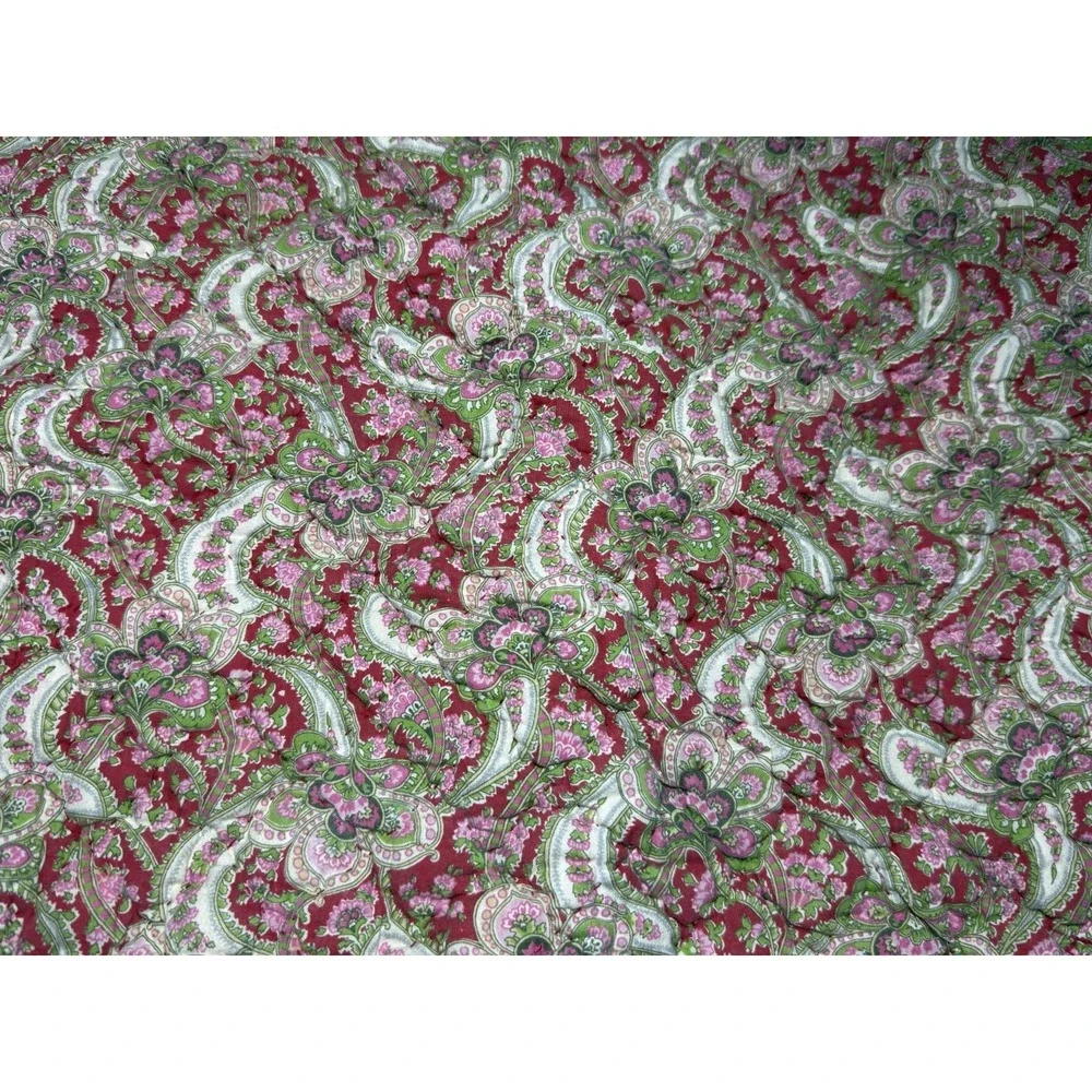 Pottery Barn Georgia Shams Set Red Quilted‎ Paisley Floral Standard